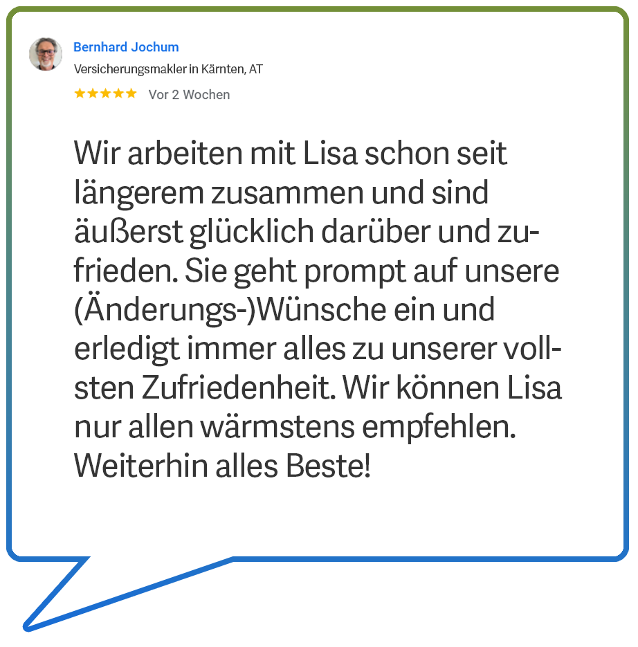 Kundenrezension von Bernd Jochum, Versicherungsmakler - Marketing Beratung, Website-Beratung